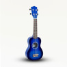 Ručne Vyrábané Ukulele - Modrá Povrchová Úprava s Tieňovaním (4 struny