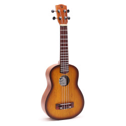 Ručne Vyrábané Ukulele - Oranžová Povrchová Úprava s Tieňovaním (4 str