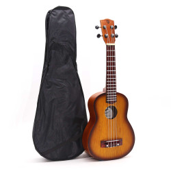 Ručne Vyrábané Ukulele - Oranžová Povrchová Úprava s Tieňovaním (4 str