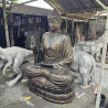 Veľký Starožitný Zlatý Budha Učenie na Lotosovom Kvete - 2m