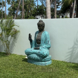 Veľký Tyrkysový a Kamenný Budha Učenie na Lotosovom Kvete - 2 m