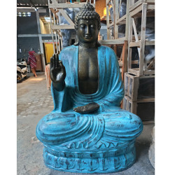 Veľký Tyrkysový a Kamenný Budha Učenie na Lotosovom Kvete - 2 m