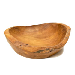 Miska na Ovocie z Teakového Dreva v Prírodnom Tvare - 31x22x8cm