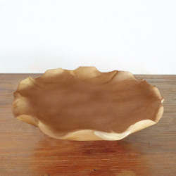 Hladká Okrúhla Miska na Ovocie z Teakového Dreva - 28 x 5,5 cm