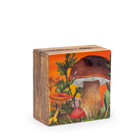 Malá Smaltovaná Štvorcová Krabička 10x10x4,2 cm - Hríbový Dizajn Gašta
