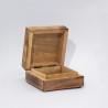 Malá Štvorcová Krabička 10x10x4,2cm - Hamsa Čierne Gravírovanie