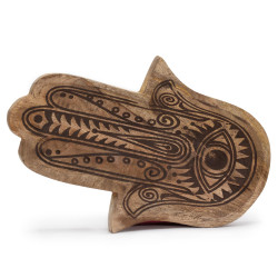 Dlhá Tácka 30x20.5x2.5cm - Hamsa Čierne Gravírovanie