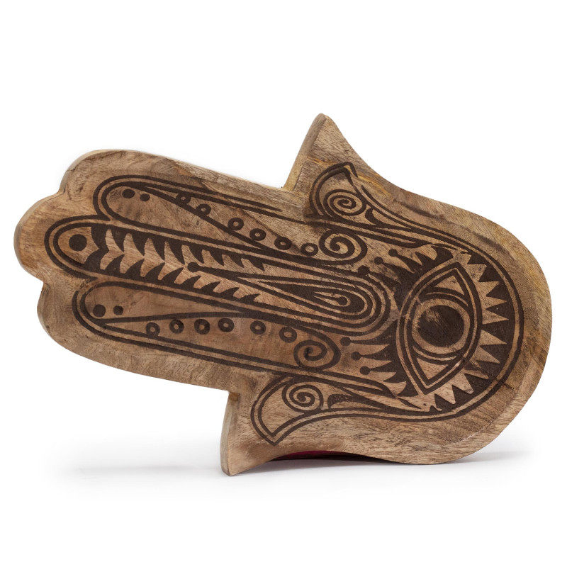 Dlhá Tácka 30x20.5x2.5cm - Hamsa Čierne Gravírovanie