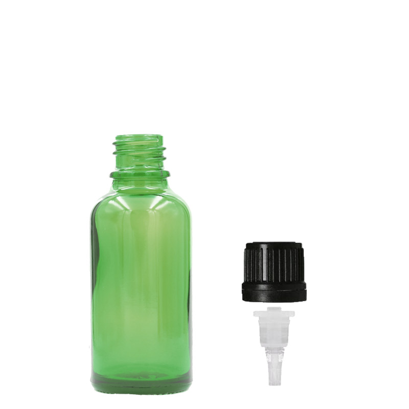 255x 5ml Zelená Sklenená Fľaška s Kvapkadlom