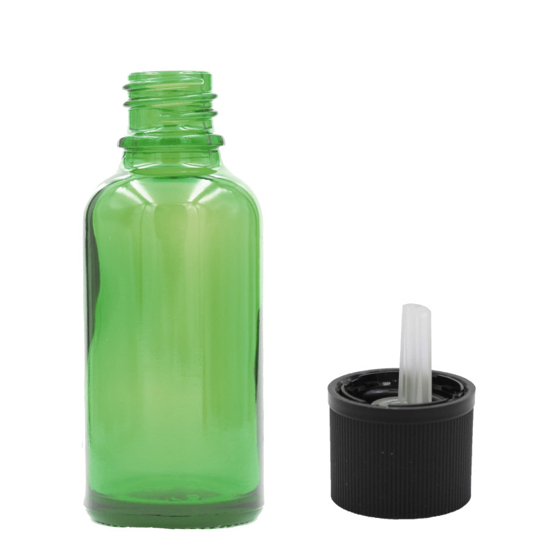 88x 50ml Zelená Sklenená Fľaška s Uzáverom s Detskou Poistkou