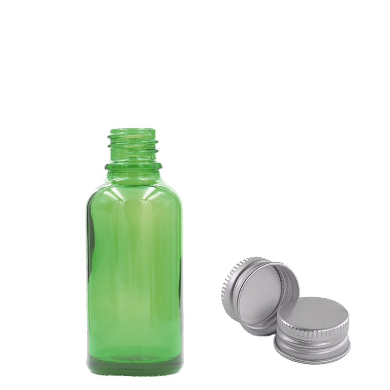 255x 5 ml Zelená Sklenená Fľaška s Hliníkovým Uzáverom