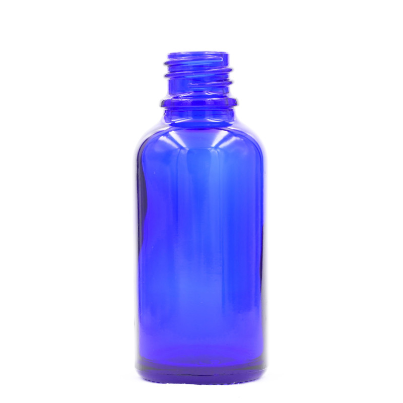 88x 50ml Modrá Sklenená Fľaška - Bez Uzáveru