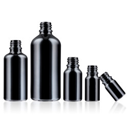 110x 30ml Čierna Sklenená Fľaška - Bez Uzáveru