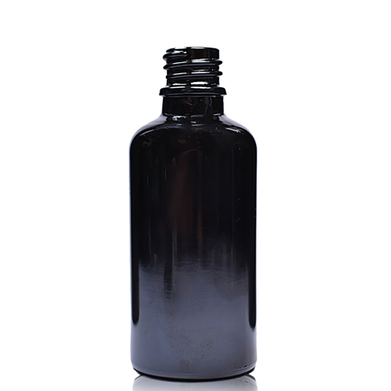 88x 50ml Čierna Sklenená Fľaška - Bez Uzáveru