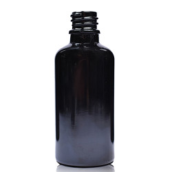 70x 100ml Čierna Sklenená Fľaška - Bez Uzáveru