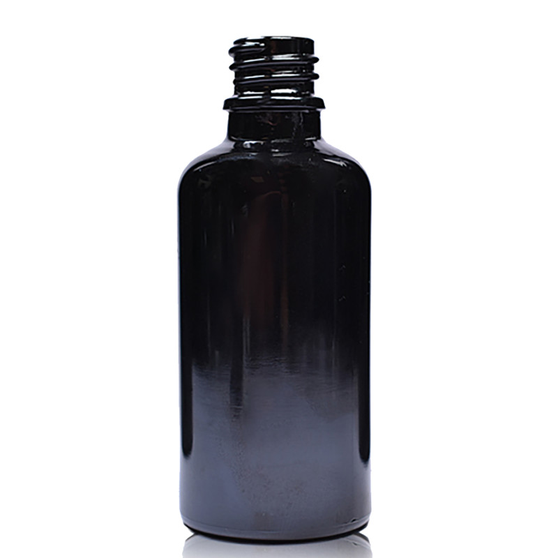 70x 100ml Čierna Sklenená Fľaška - Bez Uzáveru