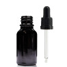 156x 15ml Čierna Sklenená Fľaška s Kvapkadlom s Čiernou T/E Pipetou