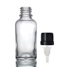 110x 30ml Číra Sklenená Fľaška s Kvapkadlom