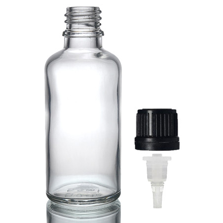 168x 100ml Číra Sklenená Fľaška s Kvapkadlom