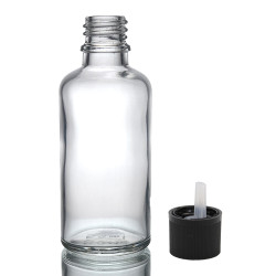 88x 50ml Číra Sklenená Fľaška s Uzáverom s Detskou Poistkou