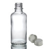88x 50ml Číra Sklenená Fľaška s Hliníkovým Uzáverom