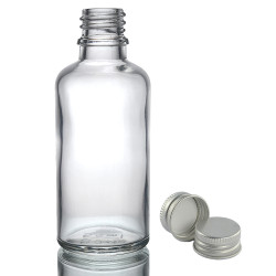 168x 100ml Číra Sklenená Fľaška s Hliníkovým Uzáverom