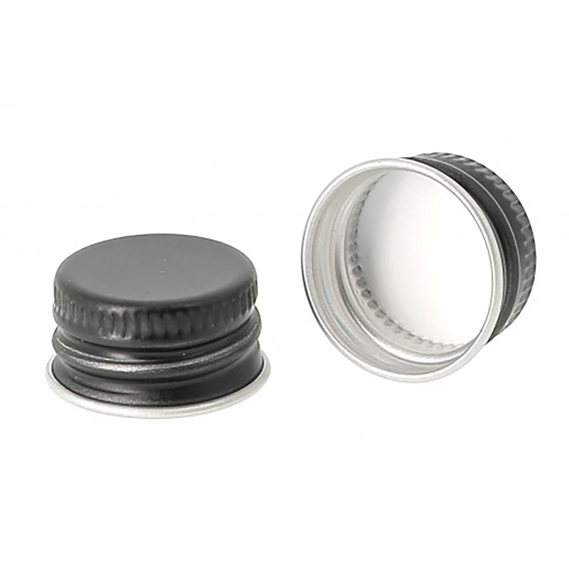 50x Uzáver na Sklenenú Liekovku - Čierny Hliník 28 mm