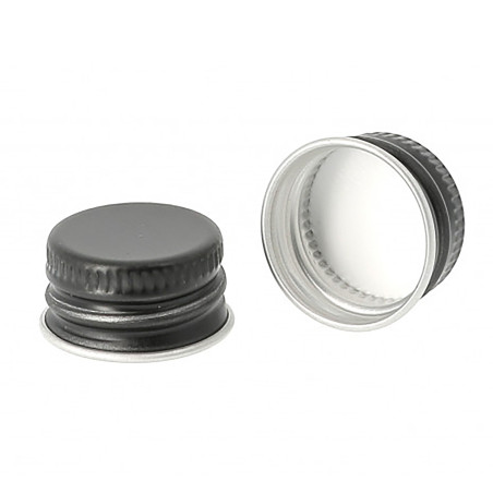 50x Uzáver na Sklenenú Liekovku - Čierny Hliník 28 mm
