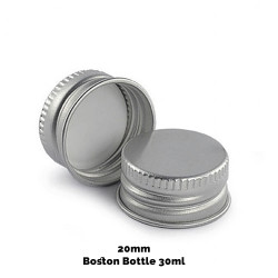 50x Uzáver na Jantárovú Fľašu (for 30ml a 60ml) - Hliník 20mm