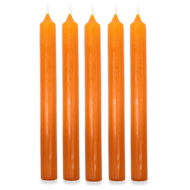 100x Stolová Sviečka - Oranžová