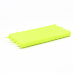 100x Stolová Sviečka - Limetkovo Zelená