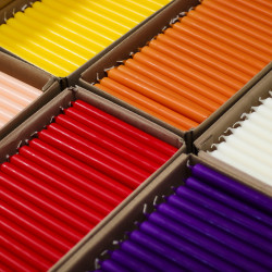 100x Stolová Sviečka - Limetkovo Zelená