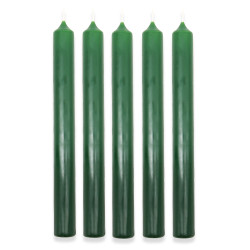 100x Stolová Sviečka - Tmavo Zelená