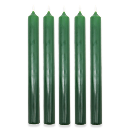 100x Stolová Sviečka - Tmavo Zelená