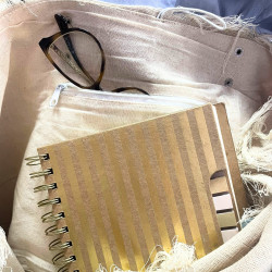 Prírodná Taška s Koženými Rukoväťami - Buddha