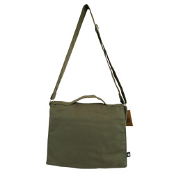Bavlnená Taška na Notebook cez Rameno – Olivovo Zelená