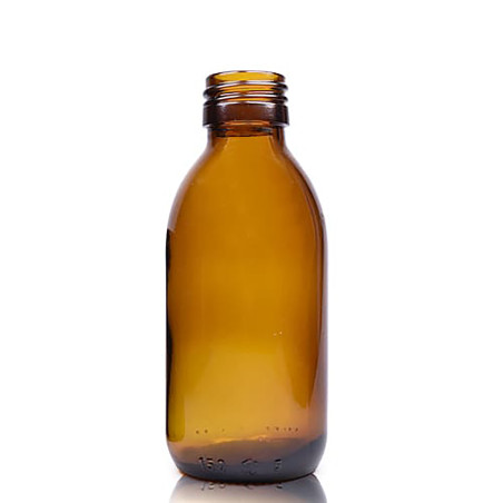 70x 150ml Jantárová Sklenená Liekovka - Bez Uzáveru