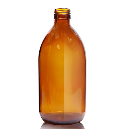 30x 500ml Liekovka z Jantárového Skla – Bez Uzáveru