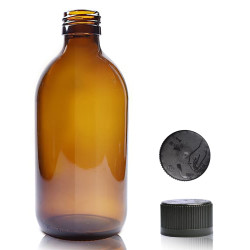 40x 300ml Fľaška z Jantárového Skla s Uzáverom
