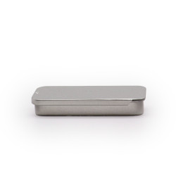 50x Mini Plechovková Dóza s Posuvným Vekom – 10 g (6 x 3,3 x 1 cm)
