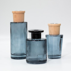 6x 200ml Veľká Fľaša na Trstinový Difúzor (hrdlo 28 mm) - Dymová Modrá