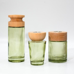 6x 200ml Veľká Fľaša na Trstinový Difúzor (hrdlo 28 mm) - Dymová Zelen