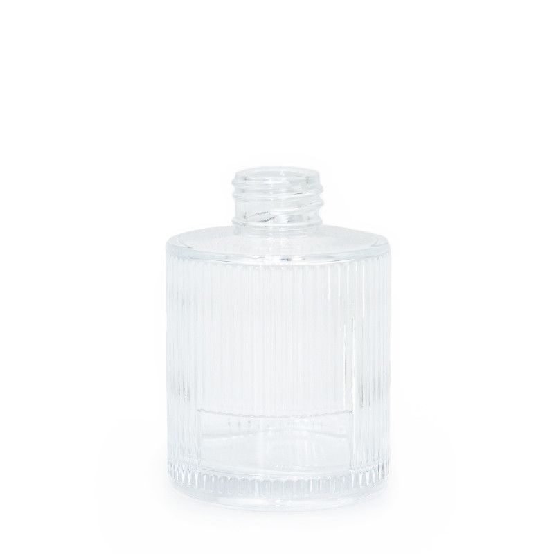 6x 150ml Vrúbkovaná Okrúhla Fľaštička na Difúzor (28 mm hrdlo) - Prieh