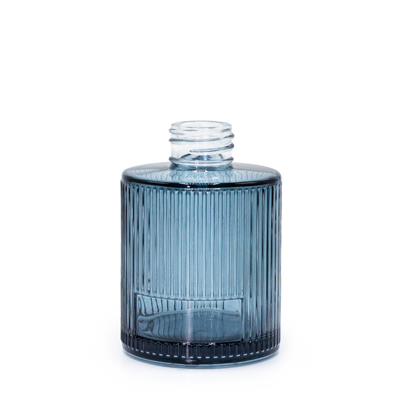 6x 150ml Vrúbkovaná Okrúhla Fľaštička na Difúzor (28 mm hrdlo) - Dymov