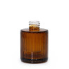 6x 150ml Vrúbkovaná Okrúhla Fľaštička na Difúzor (28 mm hrdlo) - Jantá