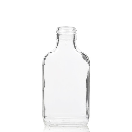 120x 100 ml Fľaša z Číreho Skla s Hliníkovým Uzáverom