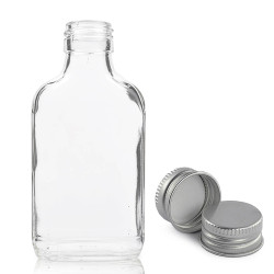 80x 350ml Fľaša z Číreho Skla s Hliníkovým Uzáverom