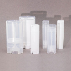 100x Biely Oválny Dávkovač na Rúž ​​– 5 g (6,6 x 1,9 x 1,2 cm)