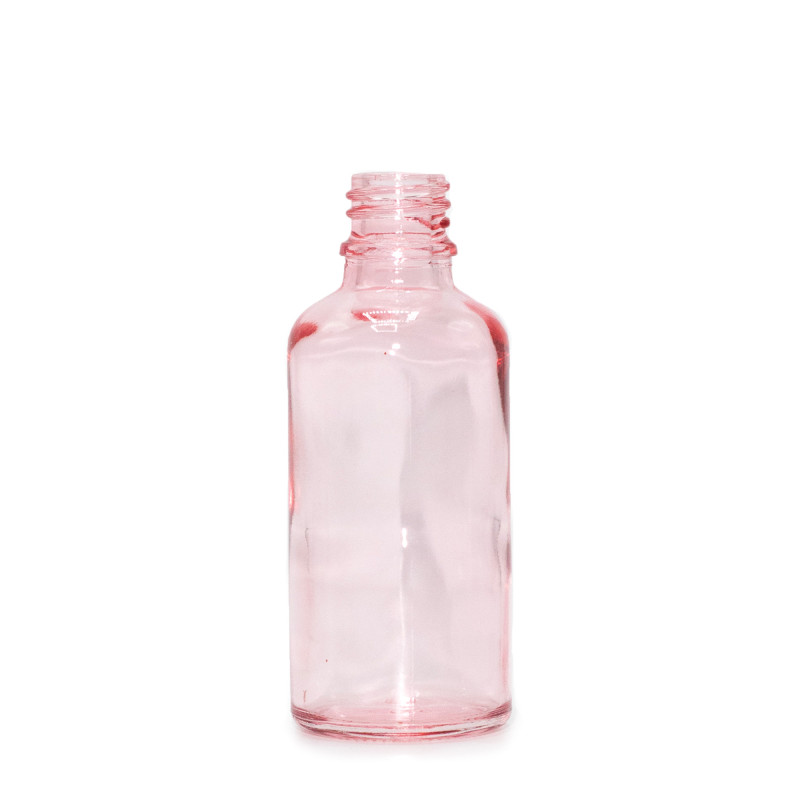 330x 30ml Ružová Sklenená Fľaška - Bez Uzáveru