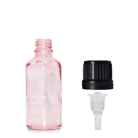 160x 10ml Ružová Sklenená Fľaška s Kvapkadlom